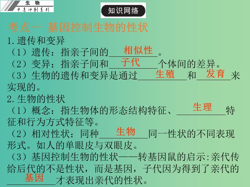 中考生物冲刺复习 基础梳理 第22章 生物的遗传和变异课件 新人教版.ppt_第3页