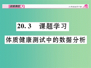 八年級數(shù)學(xué)下冊 第二十章 數(shù)據(jù)分析 課題學(xué)習(xí) 體質(zhì)健康測試中的數(shù)據(jù)分析課件 （新版）新人教版.ppt