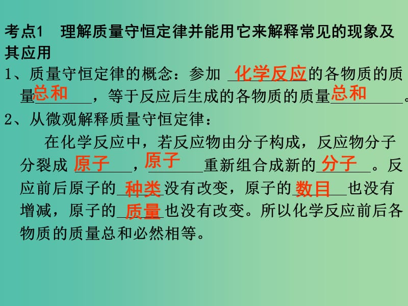 中考化学 知识梳理复习 第8讲 质量守恒定律与化学方程式课件.ppt_第3页