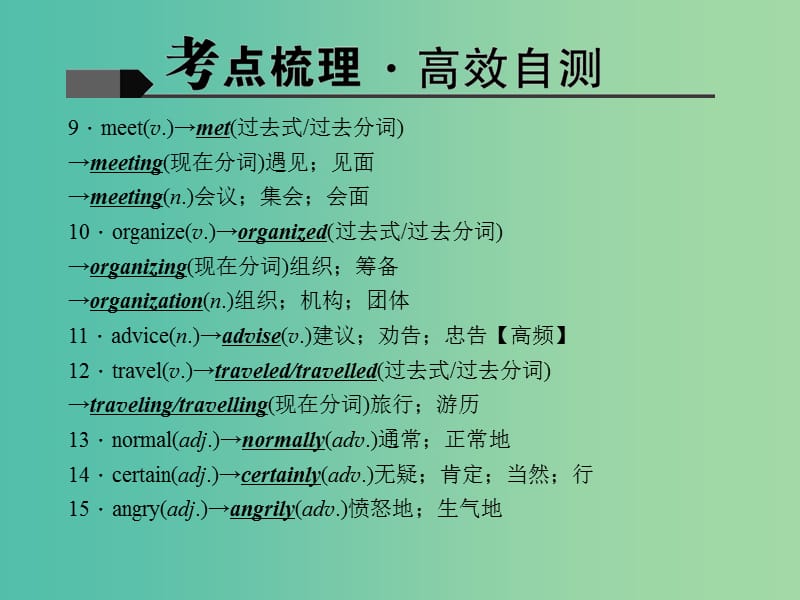 中考英语 考点聚焦 第9讲 八上 Units 9-10课件 人教新目标版.ppt_第3页