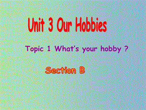 八年級英語上冊 Unit 3 Our Hobbies Topic 1 Section B課件 （新版）仁愛版.ppt