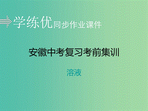 中考化學(xué)復(fù)習 專題四 溶液習題課件 新人教版.ppt