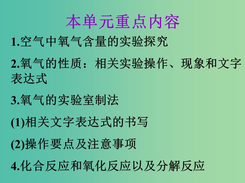 九年级化学上册 第2单元 我们周围的空气复习课件 新人教版.ppt_第2页