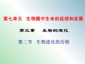 八年級生物下冊 第七單元 第三章 第二節(jié) 生物進(jìn)化的歷程課件 新人教版.ppt