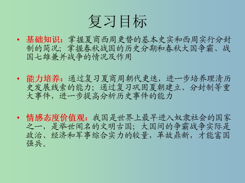 中考历史第一轮考点冲刺复习 七上 第二单元 国家的产生和社会的变革课件 新人教版.ppt_第3页