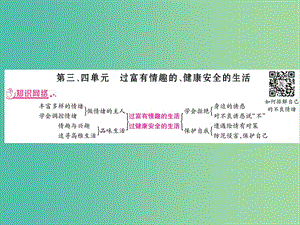 中考政治 七上 第3-4單元 過(guò)富有情趣的 健康安全的生活復(fù)習(xí)課件 新人教版.ppt