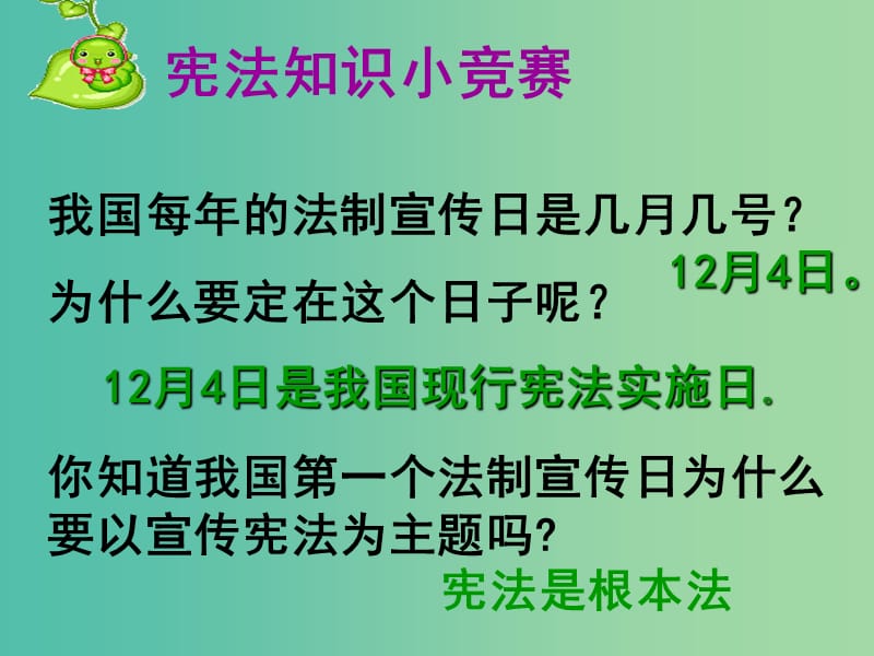 九年级政治全册 6.2 宪法是国家的根本大法课件 新人教版.ppt_第3页