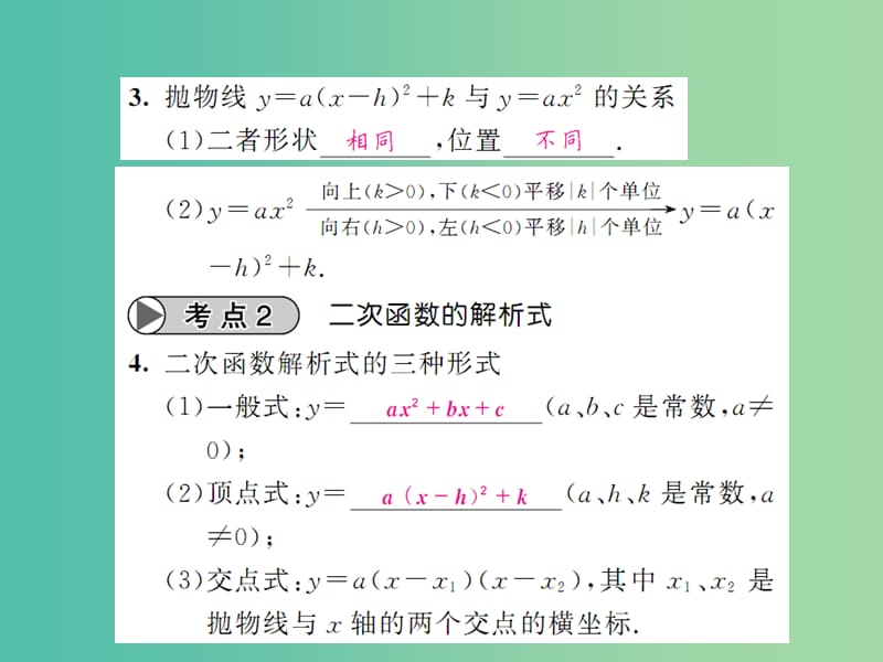 中考数学一轮复习 夯实基础 第三章 函数及其图像 第13节 二次函数的图像和性质课件 新人教版.ppt_第3页