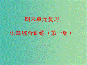 九年級(jí)英語(yǔ)下冊(cè) 期末單元復(fù)習(xí) 語(yǔ)篇綜合訓(xùn)練（第一組）課件 人教新目標(biāo)版.ppt