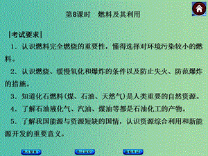 中考化學(xué)基礎(chǔ)復(fù)習(xí) 第8課時 燃料及其利用課件 新人教版.ppt