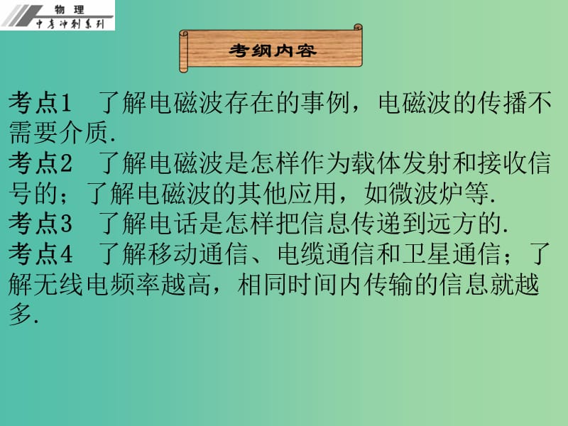 中考物理冲刺复习 第二十一章 信息的传递课件 新人教版.ppt_第2页