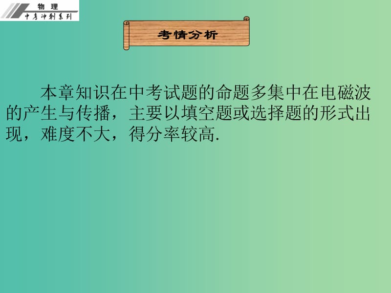 中考物理冲刺复习 第二十一章 信息的传递课件 新人教版.ppt_第3页