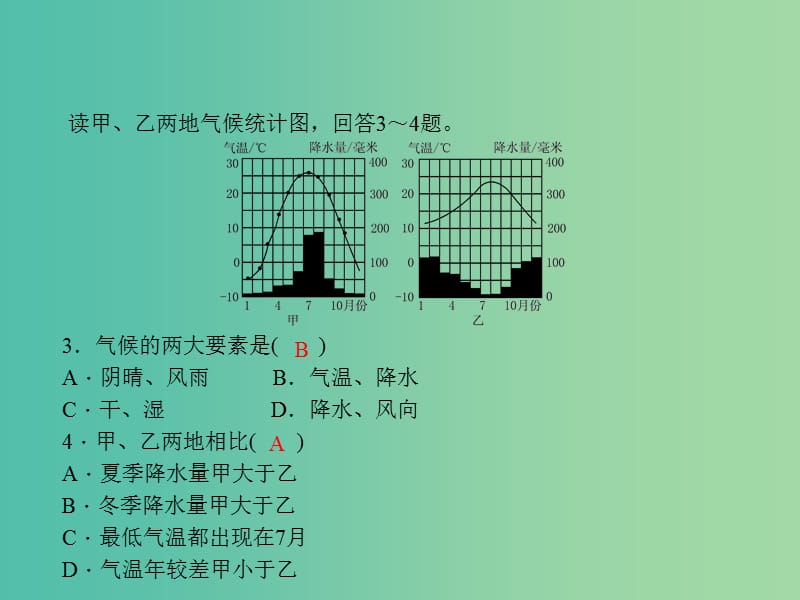 中考地理总复习 考点跟踪突破 第三章 天气与气候习题课件 新人教版.ppt_第3页