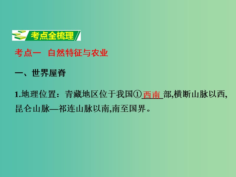 中考地理 第1部分 教材知识梳理 八下 第九章 青藏地区复习课件 新人教版.ppt_第3页