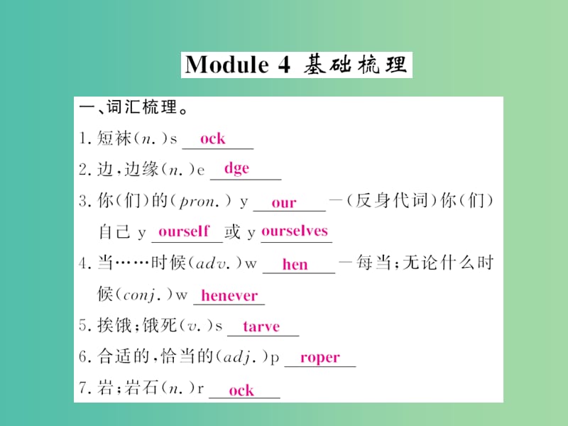 九年级英语下册 Module 4 Rules and suggestions基础梳理课件 （新版）外研版.ppt_第1页