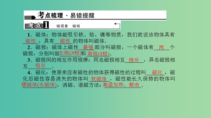 中考物理总复习 第二十三讲 电与磁课件.ppt_第2页