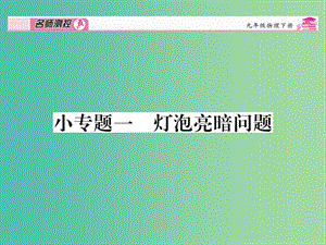 九年級物理全冊 第18章 電功率 小專題一 燈泡亮暗問題課件 （新版）新人教版.ppt