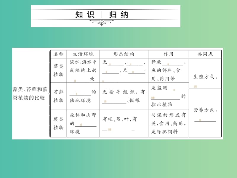 中考生物第一轮系统复习篇 第三单元 第一章 生物圈中有哪些绿色植物课件.ppt_第2页