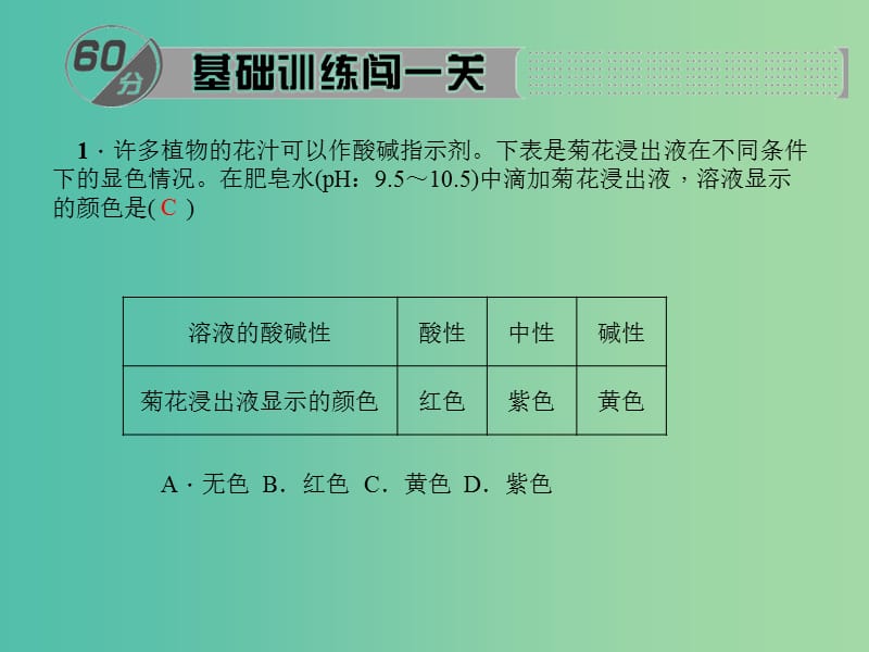 九年级化学下册 第10单元 实验活动7 溶液酸碱性的检验课件 新人教版.ppt_第2页