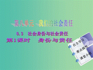 八年級(jí)政治下冊(cè) 第八單元 第三課 社會(huì)身份與責(zé)任 第1課時(shí) 身份與責(zé)任同步課件 粵教版.ppt