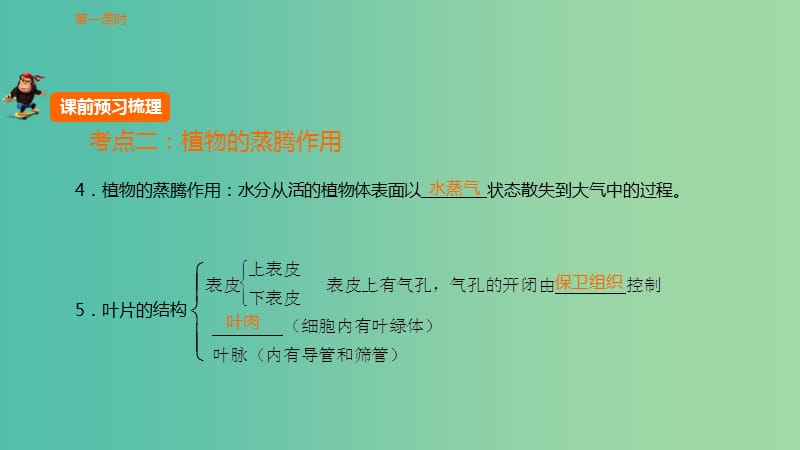 中考生物 第三单元 第七章 绿色植物与生物圈的水循环复习课件 新人教版.ppt_第2页