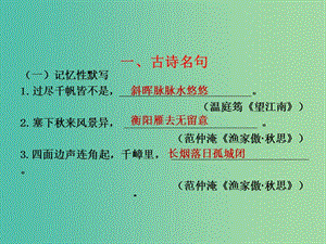 中考語文總復習 九上 詩文名句課件.ppt