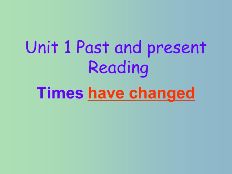 八年级英语下册 Unit 1 Past and Present Reading 2课件 （新版）牛津版.ppt_第1页