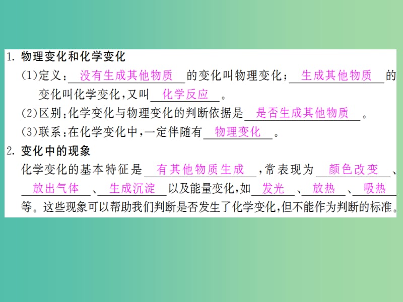 九年级化学上册 第1单元 课题1 第1课时 物质的变化课件 （新版）新人教版.ppt_第2页