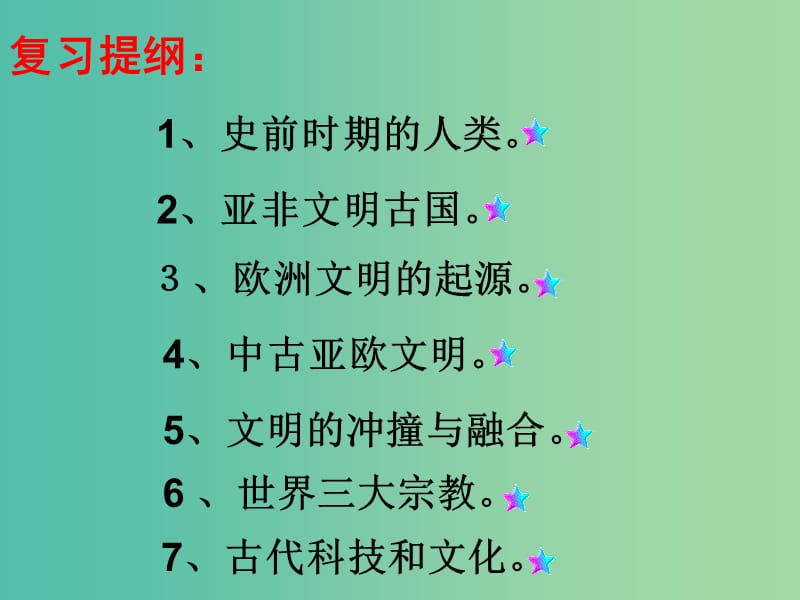 九年级历史上册 第一单元 世界古代史复习课件 岳麓版.ppt_第2页