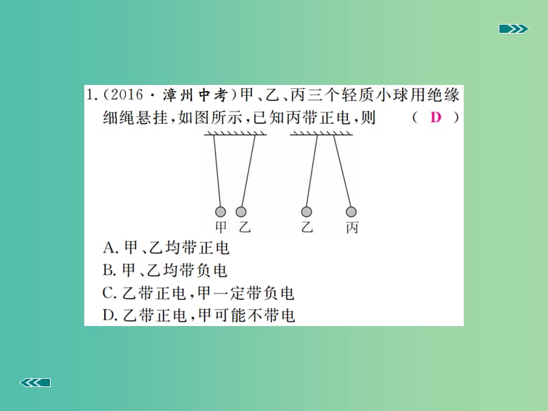 中考物理复习 专题八 电路及欧姆定律 第1讲 电流 电路 电压 电阻习题课件 新人教版.ppt_第3页