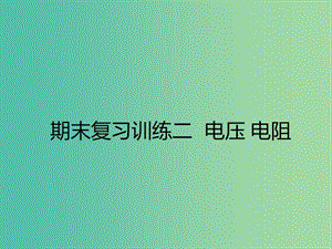 九年級(jí)物理全冊(cè) 期末復(fù)習(xí)訓(xùn)練二 電壓 電阻課件 （新版）新人教版.ppt