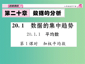 八年級數學下冊 第二十章 數據分析 20.1.1 加權平均數（第1課時）課件 （新版）新人教版.ppt