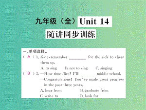 中考英語 基礎知識梳理 第二十八講 九全 Unit 14 隨講同步訓練課件 人教新目標版.ppt