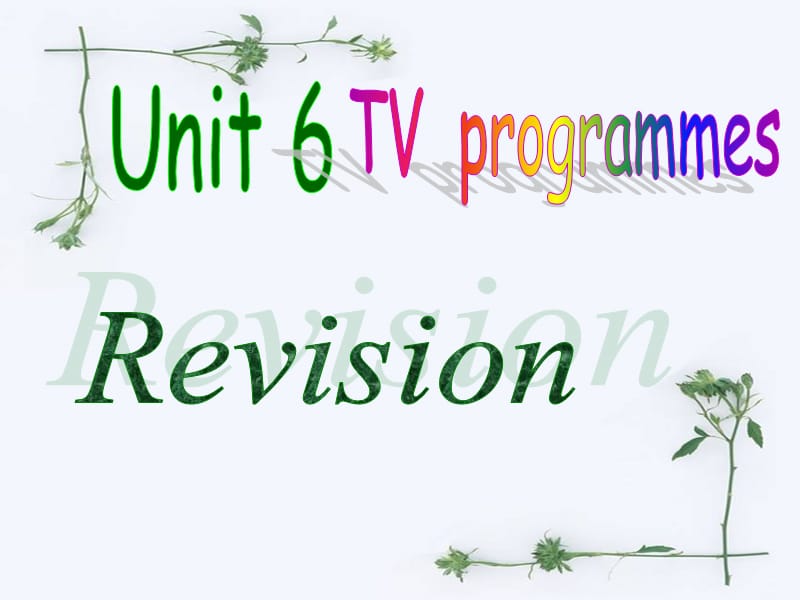 九年级英语上册 Unit 6 TV programmes Revision课件 （新版）牛津版.ppt_第1页