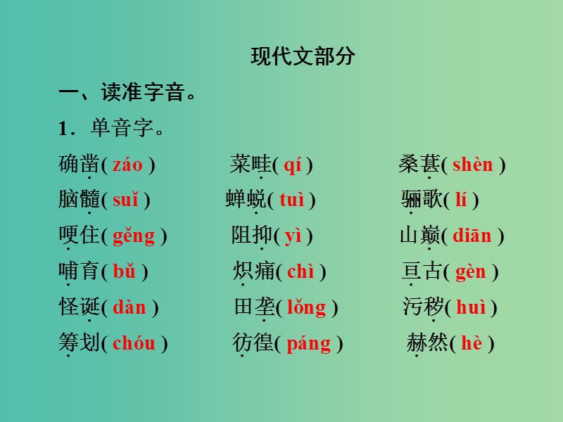 中考语文 第一篇 课内知识训练 七下练习课件.ppt_第2页