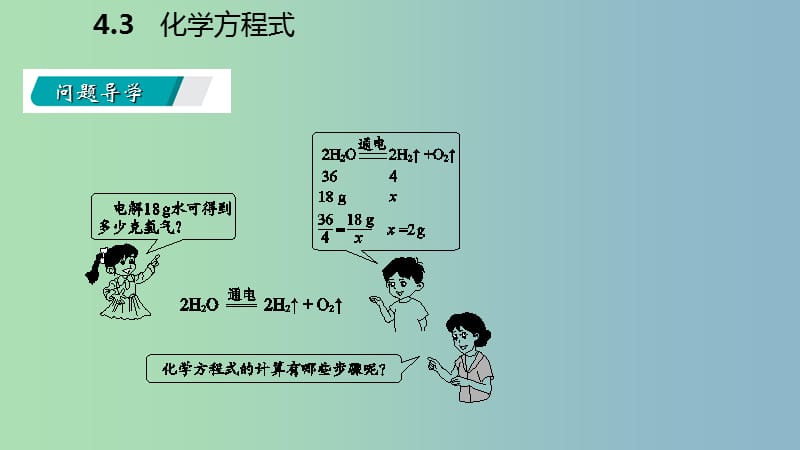 九年级化学上册第四章生命之源-水4.4化学方程式第2课时根据化学方程式的计算课件新版粤教版.ppt_第3页