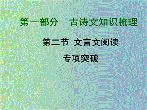 中考語文滿分特訓(xùn)方案 第一部分 第二節(jié) 文言文閱讀專項(xiàng)突破課件9.ppt