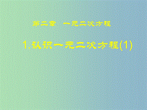 九年級(jí)數(shù)學(xué)上冊(cè)《2.1 認(rèn)識(shí)一元二次方程》課件 （新版）北師大版.ppt