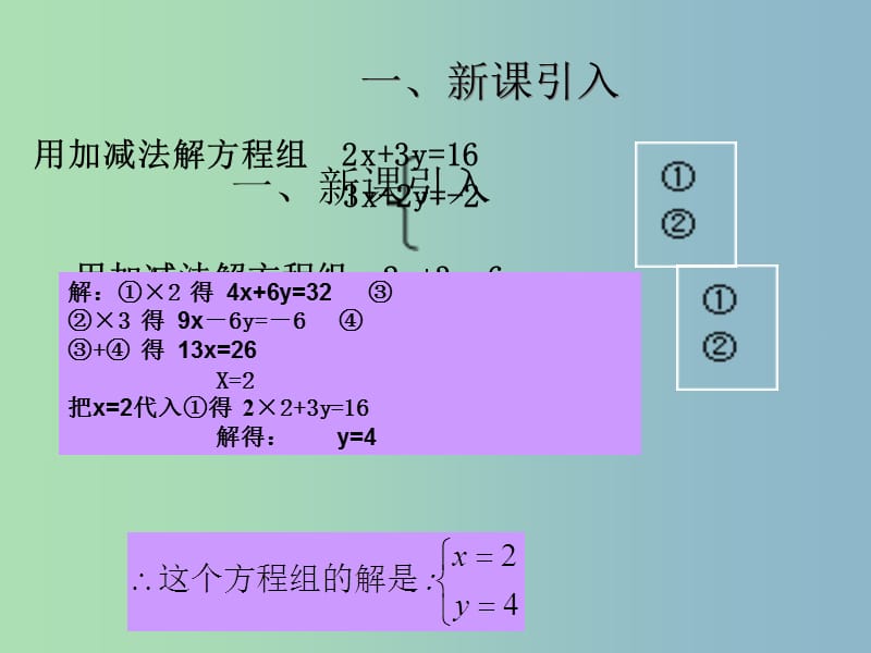 七年级数学下册 8.2 消元—解二元一次方程组课件4 （新版）新人教版.ppt_第2页