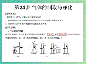 中考化學(xué)知識(shí)點(diǎn)沖刺 第24講 氣體的制取與凈化復(fù)習(xí)課件.ppt