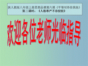 八年級政治上冊 2.6.3 人格尊嚴不容侵犯課件 陜教版.ppt