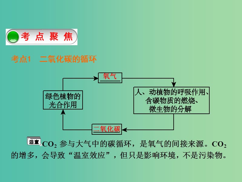 中考化学专题复习 大自然中的二氧化碳课件.ppt_第2页