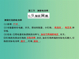 九年級(jí)物理全冊 第16章 電功 電功率 第3節(jié) 測量電功率課件 （新版）滬科版.ppt