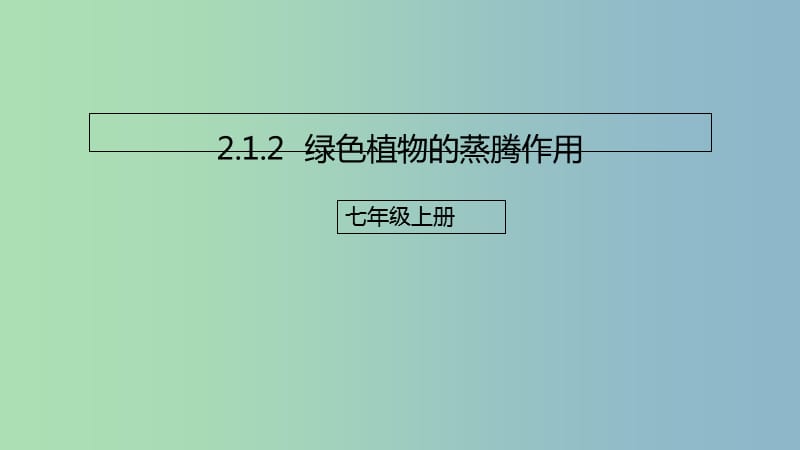 七年级生物上册2.1.2绿色植物的蒸腾作用课件新版济南版.ppt_第1页