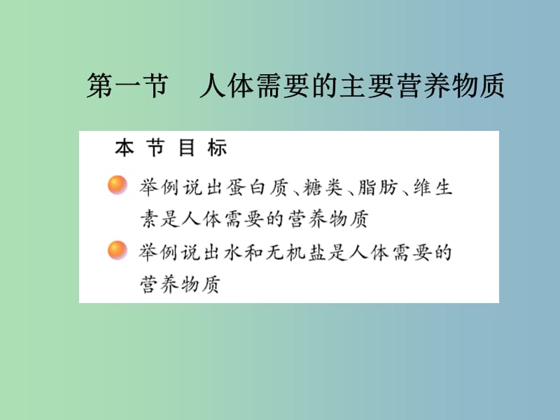 七年级生物下册《第九章 第一节 人体需要的主要营养物质》课件 苏教版.ppt_第2页