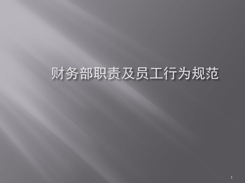 财务工作人员职责以及注意事项.ppt_第1页