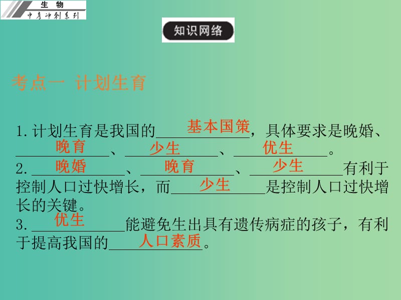 中考生物冲刺复习 基础梳理 第16章 人类活动对生物圈的影响课件 新人教版.ppt_第3页