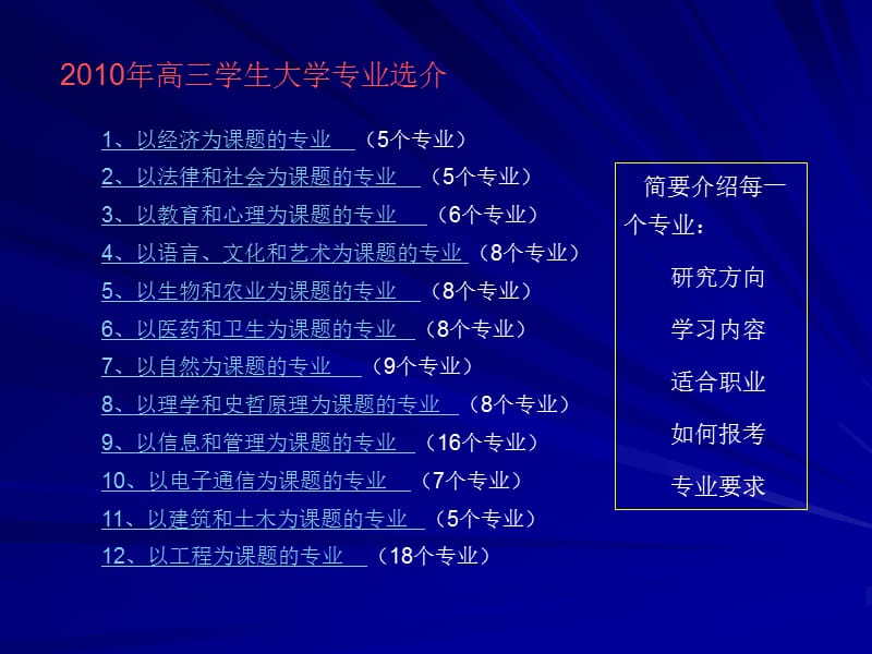 高考填志愿-大学各专业介绍.ppt_第3页