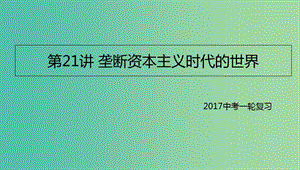 中考?xì)v史一輪專題復(fù)習(xí) 壟斷資本主義時代的世界課件.ppt