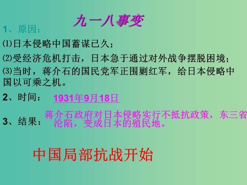 八年级历史上册 第四单元 抗战复习课件 北师大版.ppt_第3页